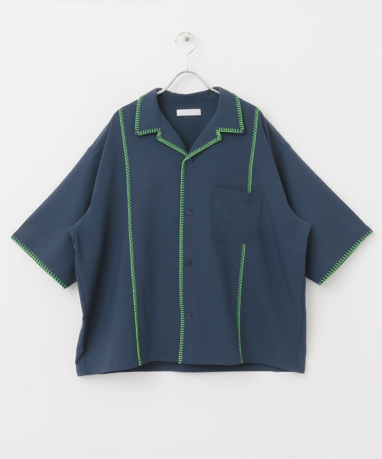 SENSE OF PLACE by URBAN RESEARCH「ブランケットステッチショートスリーブシャツ」|シャツ・ブラウス|