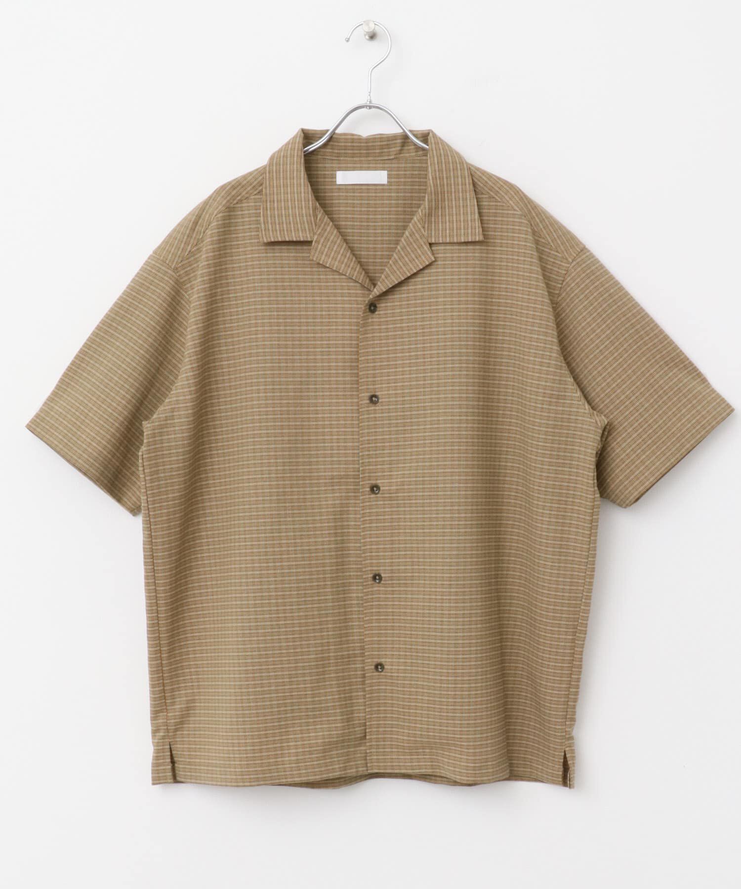 SENSE OF PLACE by URBAN RESEARCH「グレンチェックオープンカラーショートスリーブシャツ」|シャツ・ブラウス|