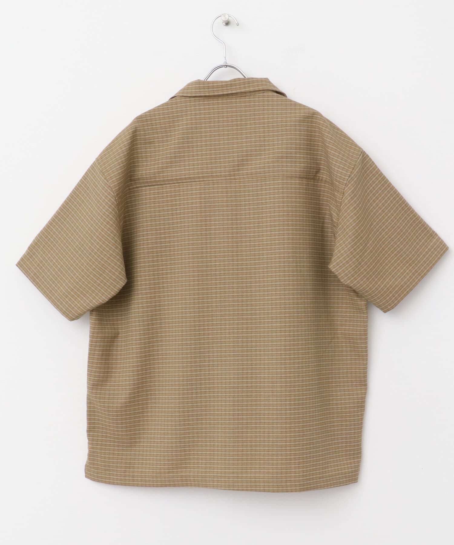 SENSE OF PLACE by URBAN RESEARCH「グレンチェックオープンカラーショートスリーブシャツ」|シャツ・ブラウス|