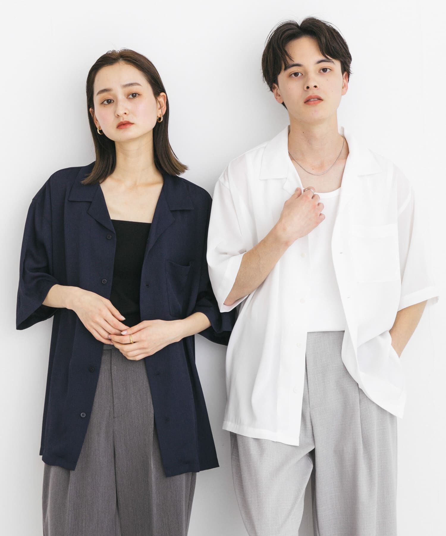 SENSE OF PLACE by URBAN RESEARCH「『ユニセックス』シアーヨウリュウオープンカラーシャツ」|シャツ・ブラウス|