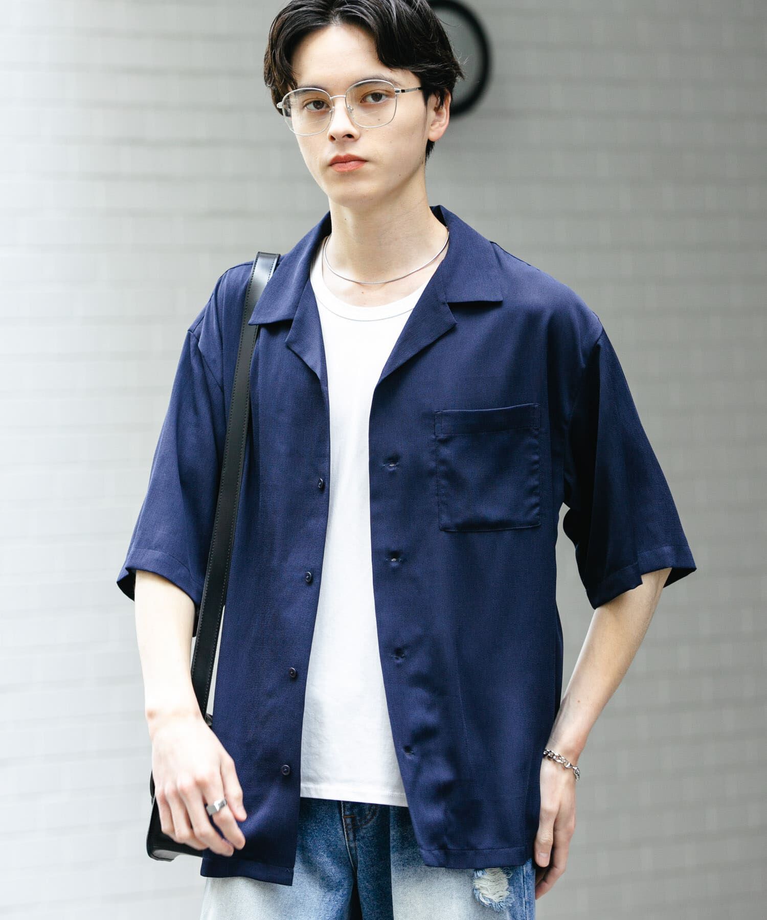 SENSE OF PLACE by URBAN RESEARCH「『ユニセックス』シアーヨウリュウオープンカラーシャツ」|シャツ・ブラウス|