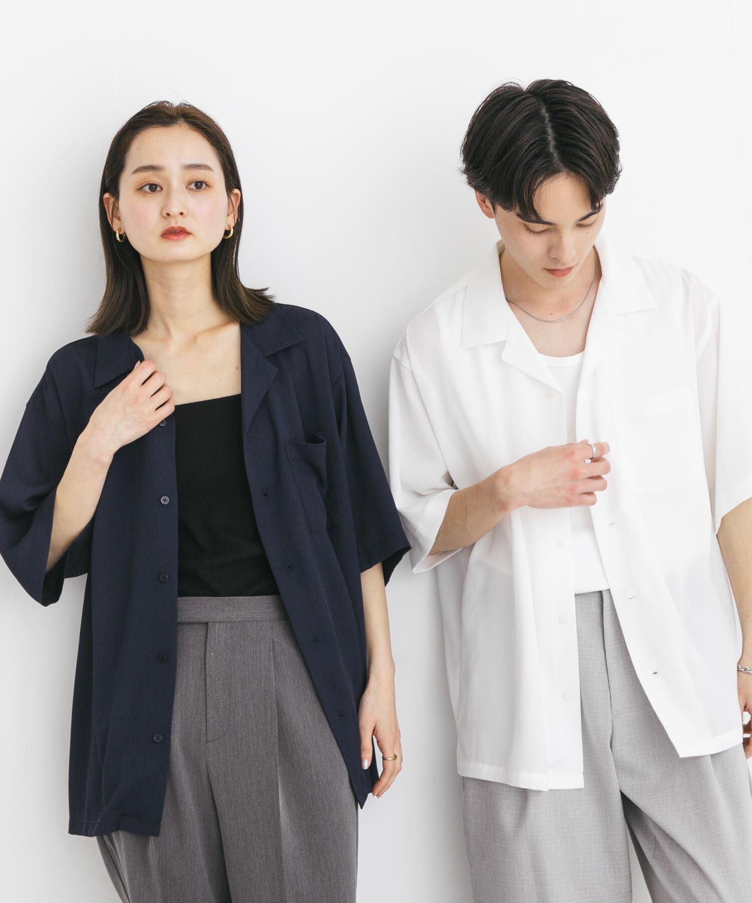 SENSE OF PLACE by URBAN RESEARCH「『ユニセックス』シアーヨウリュウオープンカラーシャツ」|シャツ・ブラウス|