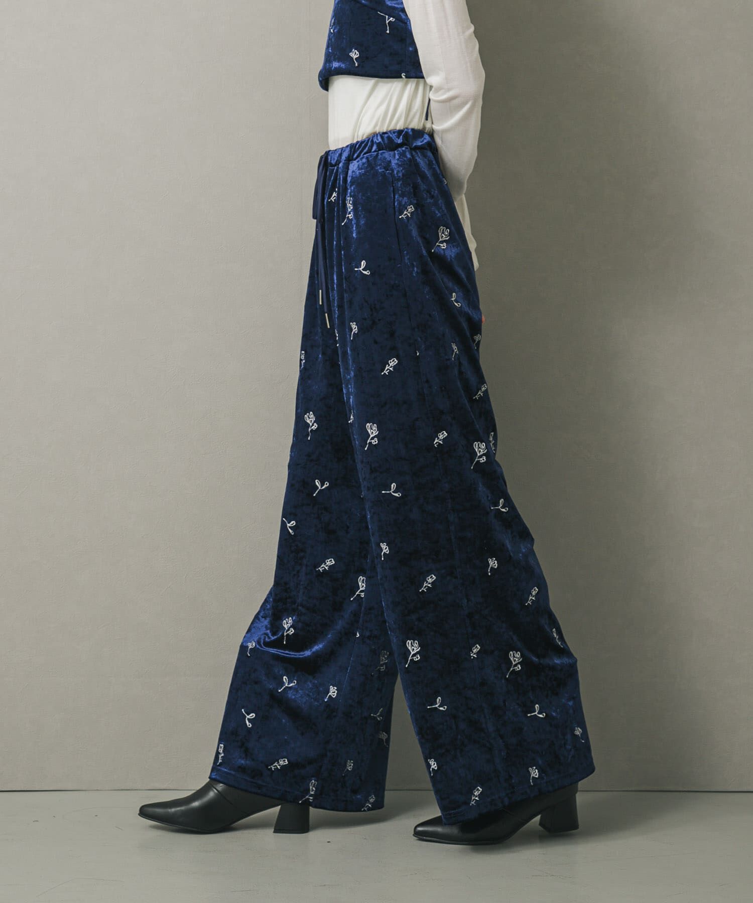 SENSE OF PLACE by URBAN RESEARCH「ベロアシシュウパンツ」|その他|ネイビー