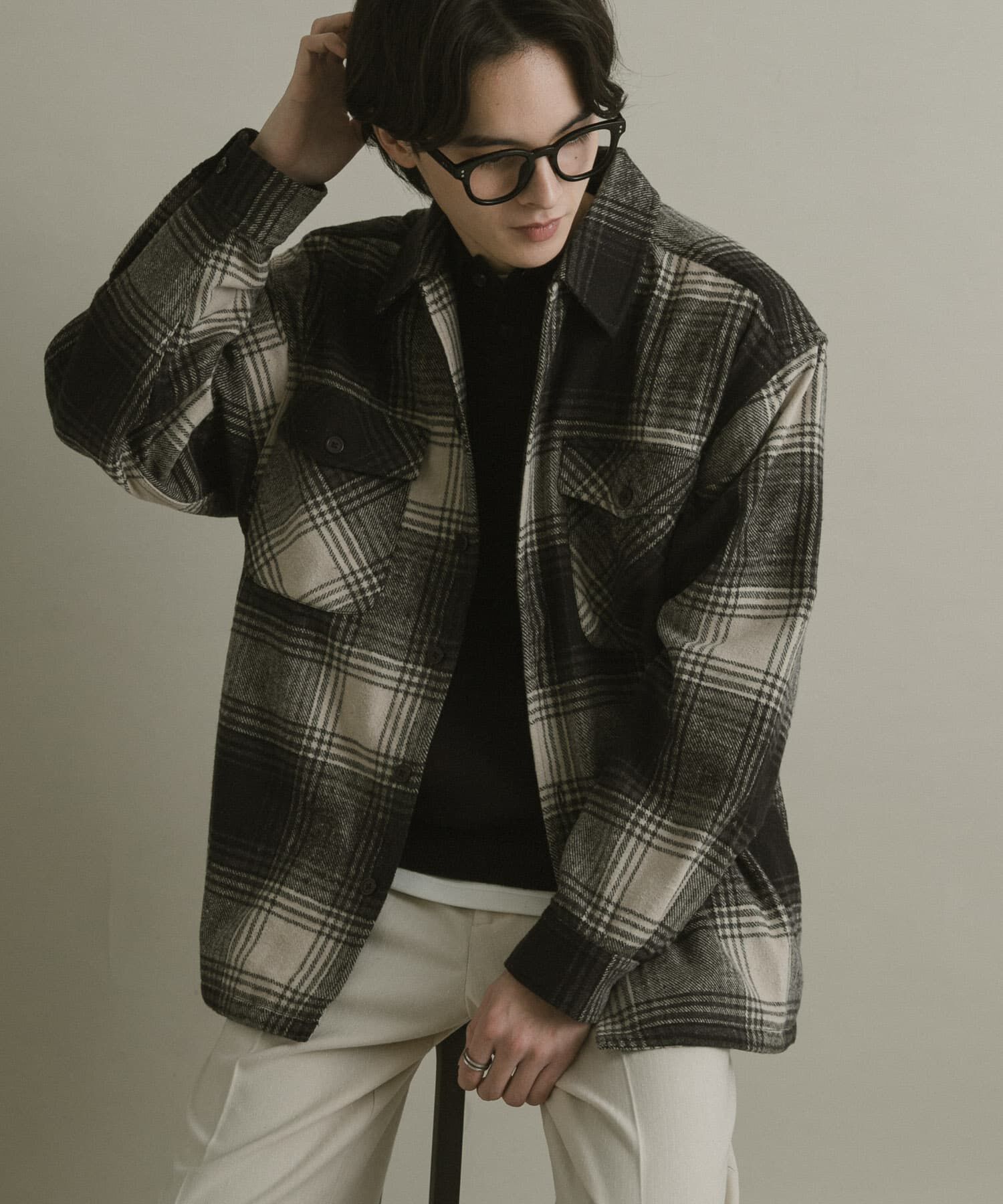 SENSE OF PLACE by URBAN RESEARCH「ブラッシュドヘビーネルチェックシャツ」|シャツ・ブラウス|