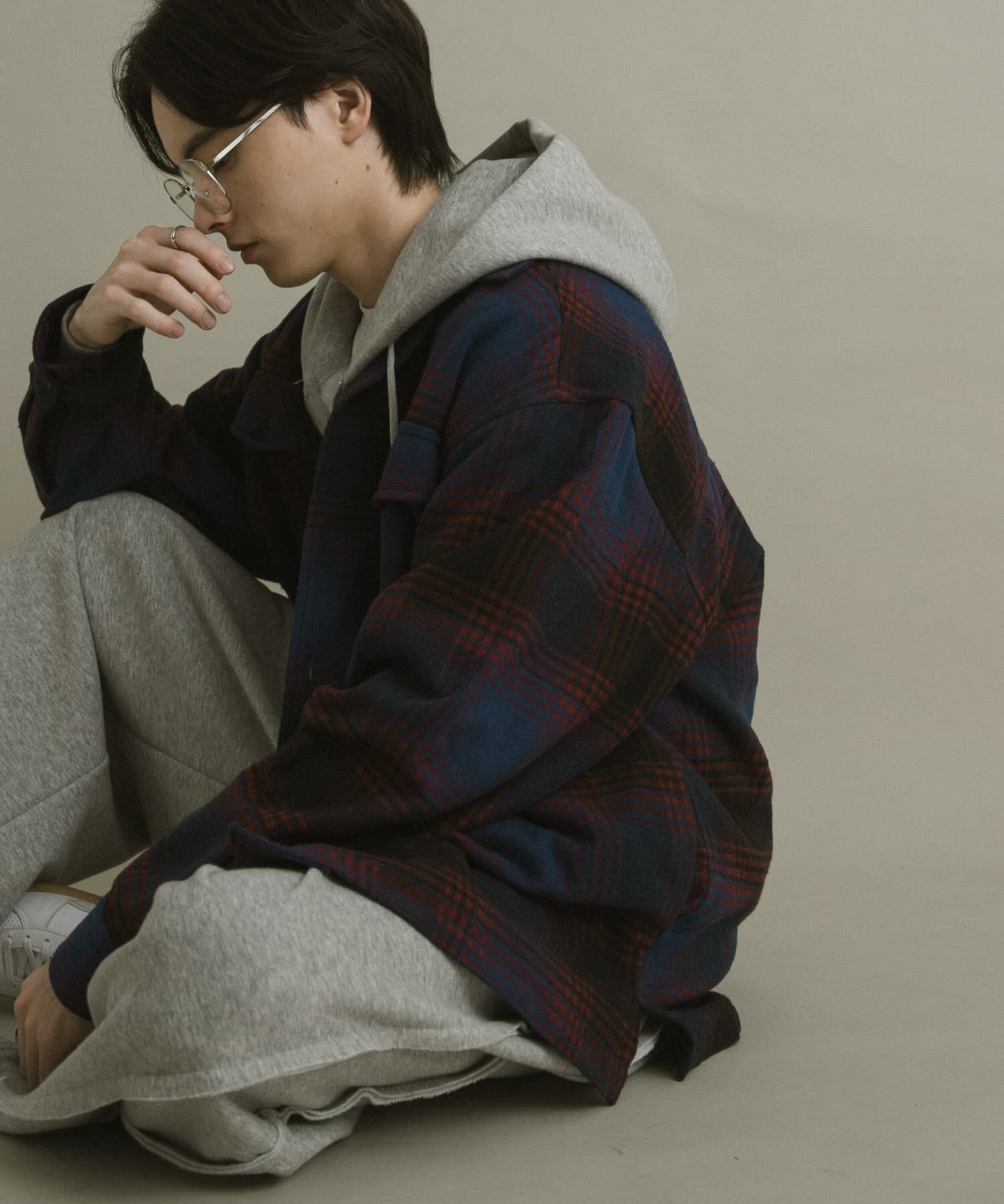 SENSE OF PLACE by URBAN RESEARCH「ブラッシュドヘビーネルチェックシャツ」|シャツ・ブラウス|ブルー