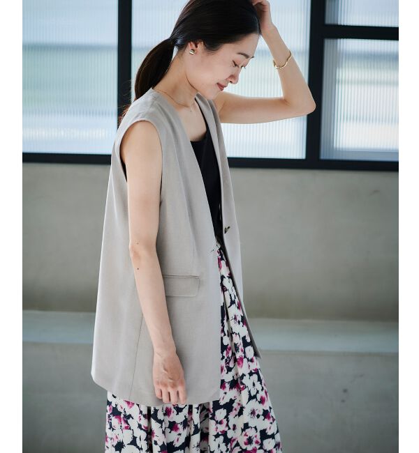 le.coeur blanc「リネンライクツイルベスト」|ベスト・ジレ|