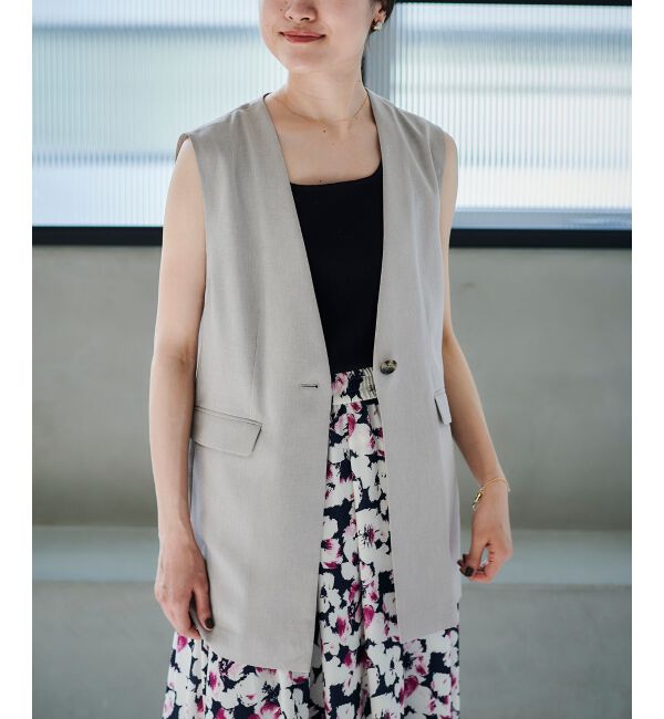 le.coeur blanc「リネンライクツイルベスト」|ベスト・ジレ|