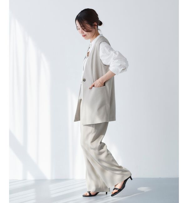 le.coeur blanc「リネンライクツイルベスト」|ベスト・ジレ|