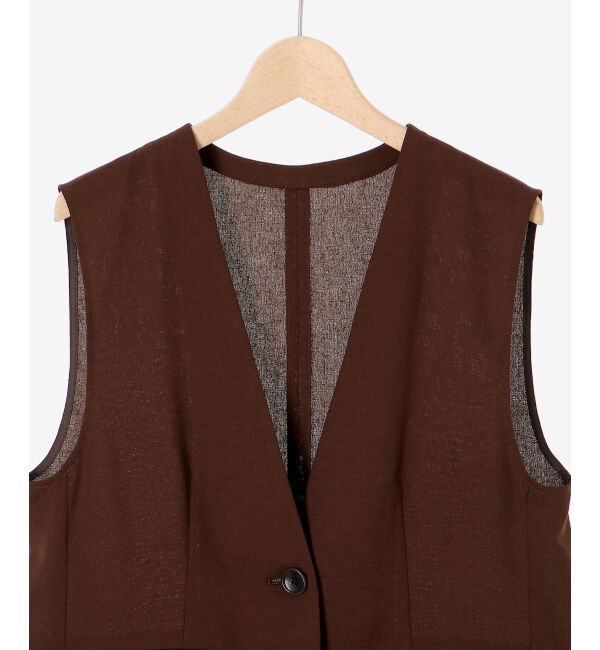 le.coeur blanc「リネンライクツイルベスト」|ベスト・ジレ|