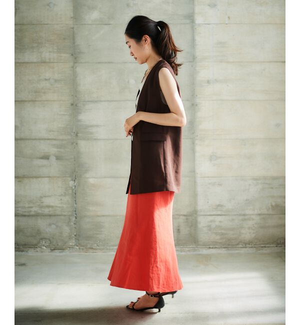 le.coeur blanc「リネンライクツイルベスト」|ベスト・ジレ|