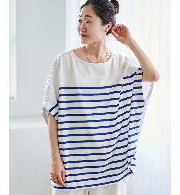 le.coeur blanc「TORRAZZO DONNAボーダー切替プルオーバー」|Tシャツ・カットソー|