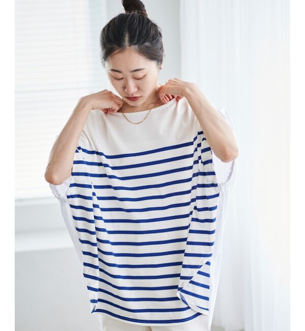 le.coeur blanc「TORRAZZO DONNAボーダー切替プルオーバー」|Tシャツ・カットソー|