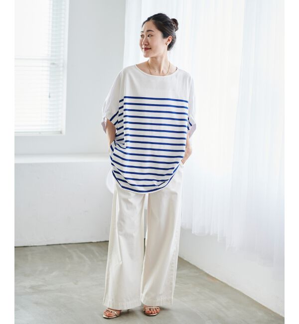 le.coeur blanc「TORRAZZO DONNAボーダー切替プルオーバー」|Tシャツ・カットソー|