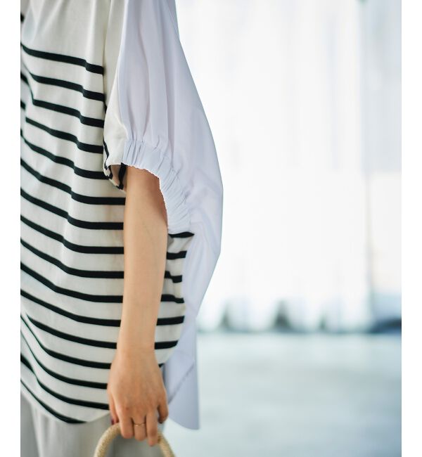 le.coeur blanc「TORRAZZO DONNAボーダー切替プルオーバー」|Tシャツ・カットソー|