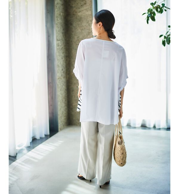 le.coeur blanc「TORRAZZO DONNAボーダー切替プルオーバー」|Tシャツ・カットソー|