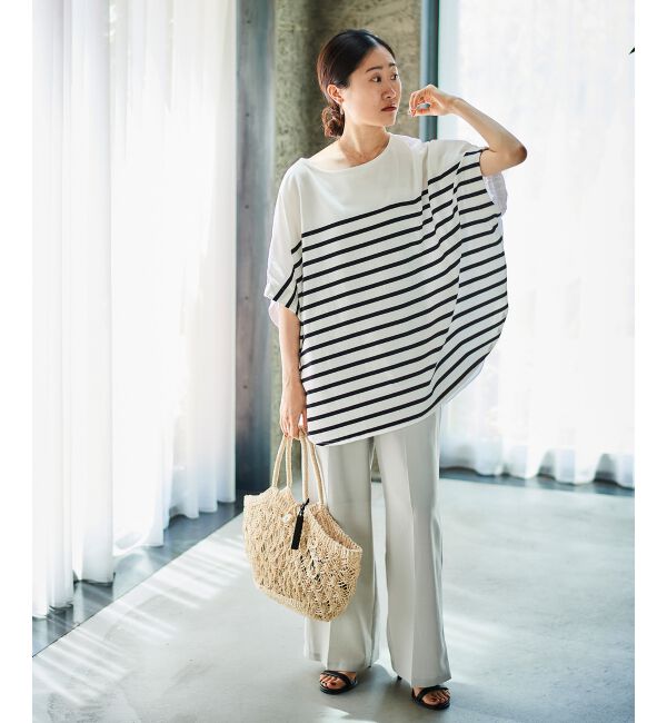 le.coeur blanc「TORRAZZO DONNAボーダー切替プルオーバー」|Tシャツ・カットソー|