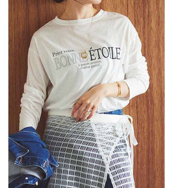le.coeur blanc「《手洗い可能》BONNE ETOILE ロンTEE」|Tシャツ・カットソー|オフ