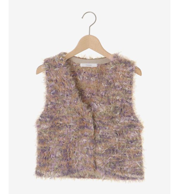  「TORRAZZO DONNAチュール&times;シャギーニットベスト」|ベスト・ジレ|