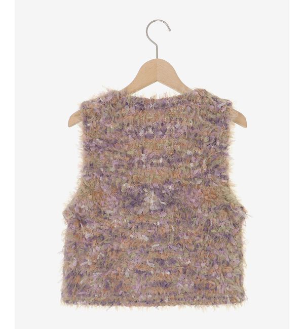  「TORRAZZO DONNAチュール&times;シャギーニットベスト」|ベスト・ジレ|