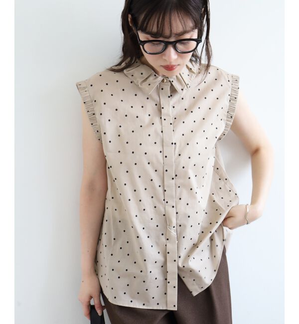  「《手洗い可能》ドットエリタックデザインブラウス」|シャツ・ブラウス|