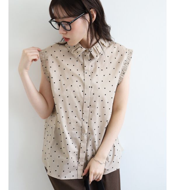  「《手洗い可能》ドットエリタックデザインブラウス」|シャツ・ブラウス|