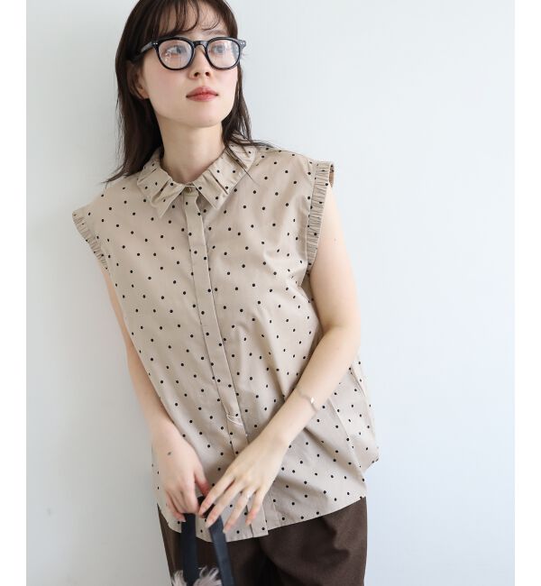 「《手洗い可能》ドットエリタックデザインブラウス」|シャツ・ブラウス|