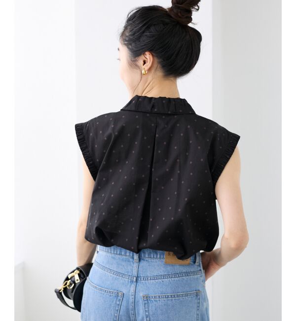  「《手洗い可能》ドットエリタックデザインブラウス」|シャツ・ブラウス|