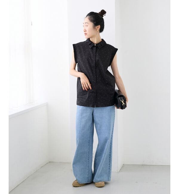  「《手洗い可能》ドットエリタックデザインブラウス」|シャツ・ブラウス|