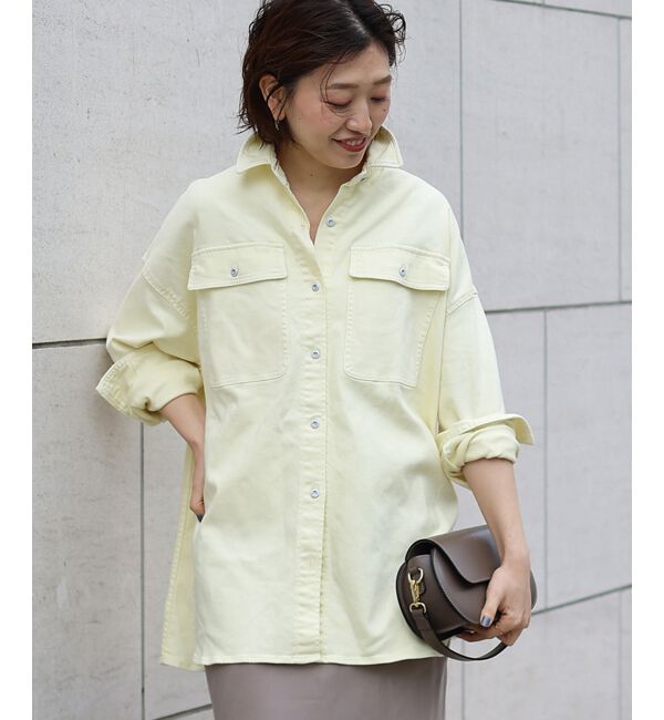  「HealthyDENIMヘルシーデニムAlmondShirt」|シャツ・ブラウス|イエロー