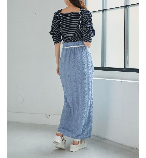 MAJESTICLEGON「配色ラインナロースカート」|スカート|