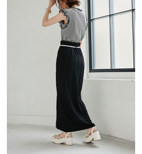 MAJESTICLEGON「配色ラインナロースカート」|スカート|