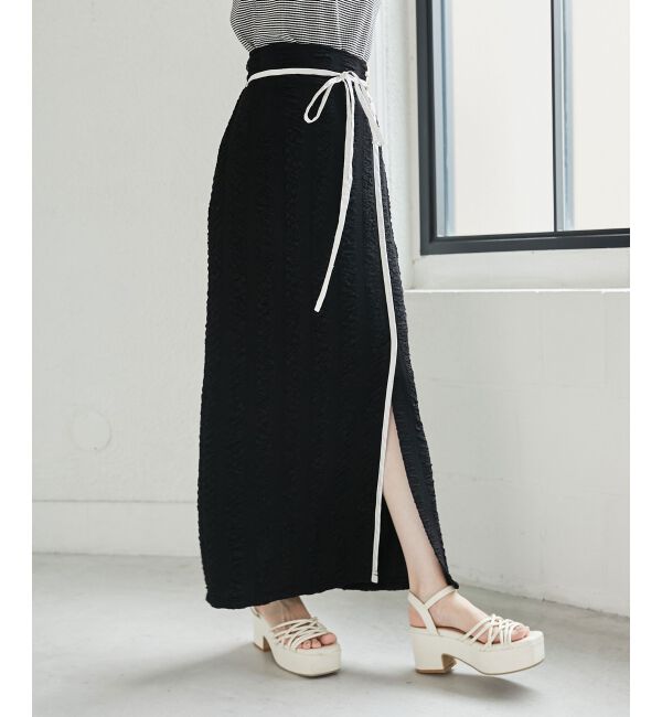 MAJESTICLEGON「配色ラインナロースカート」|スカート|