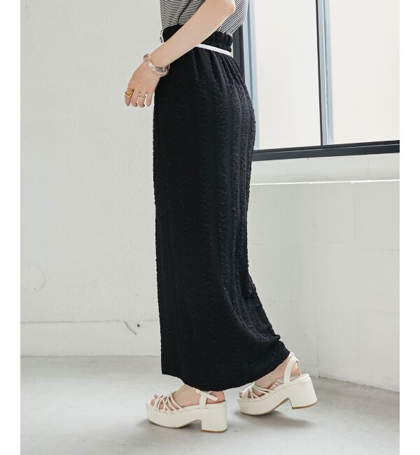 MAJESTICLEGON「配色ラインナロースカート」|スカート|