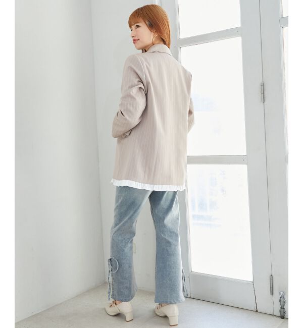 MAJESTICLEGON「バイカラーフリルトリムジャケット」|その他|