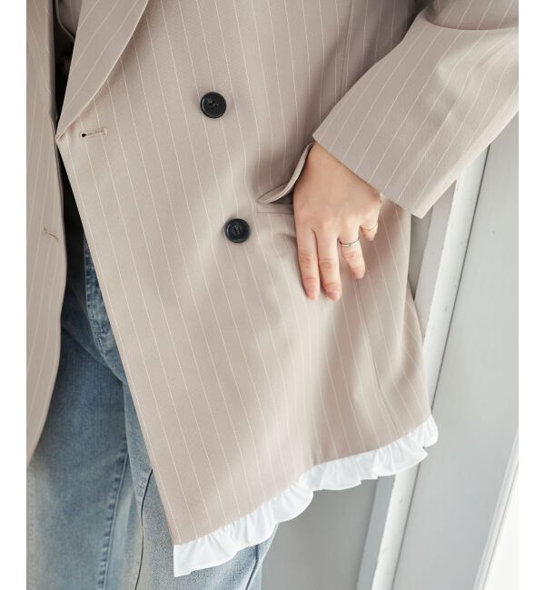 MAJESTICLEGON「バイカラーフリルトリムジャケット」|その他|