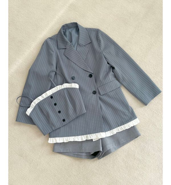 MAJESTICLEGON「バイカラーフリルトリムジャケット」|その他|