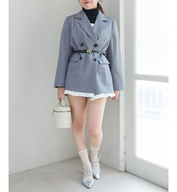 MAJESTICLEGON「バイカラーフリルトリムジャケット」|その他|