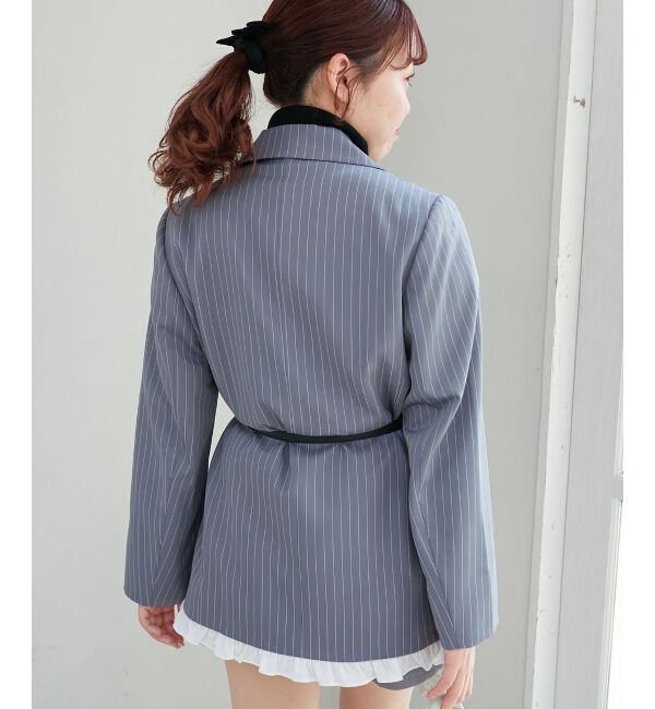 MAJESTICLEGON「バイカラーフリルトリムジャケット」|その他|