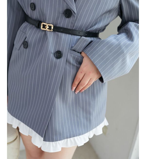 MAJESTICLEGON「バイカラーフリルトリムジャケット」|その他|