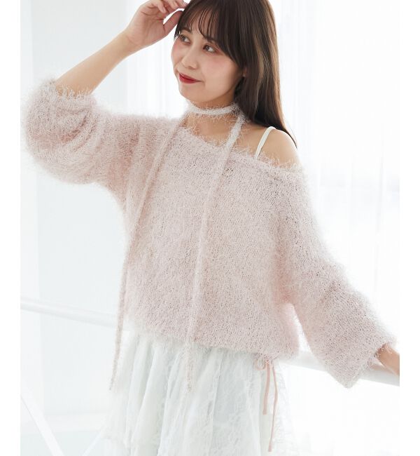  「ふわふわシャイニールーズニット」|ニット・セーター|