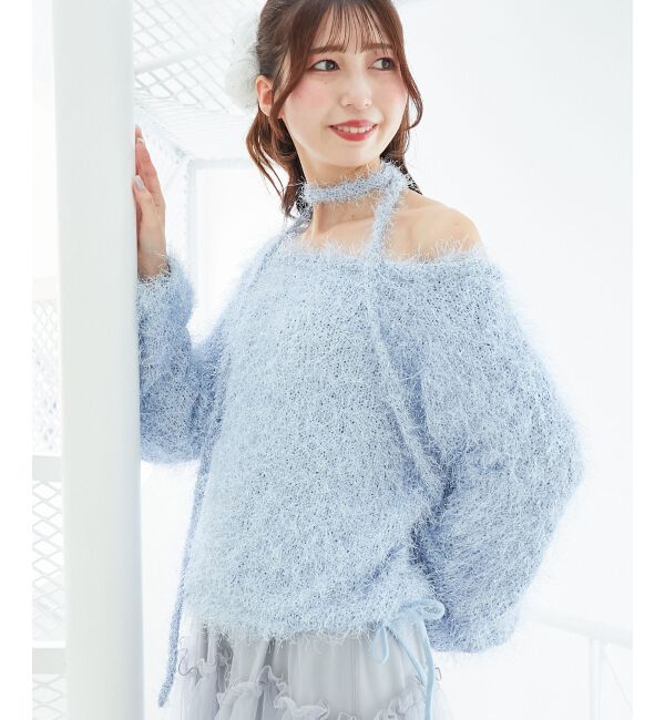  「ふわふわシャイニールーズニット」|ニット・セーター|