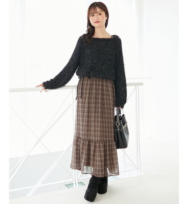  「ふわふわシャイニールーズニット」|ニット・セーター|