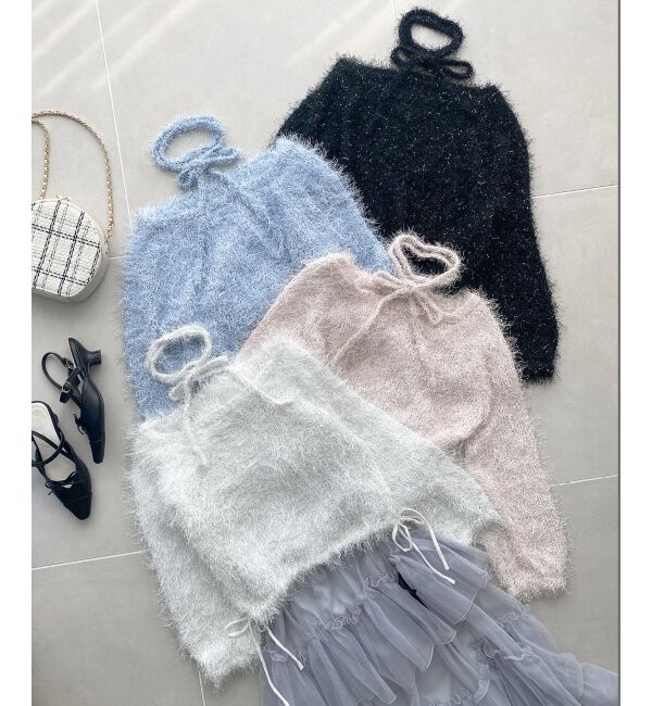  「ふわふわシャイニールーズニット」|ニット・セーター|