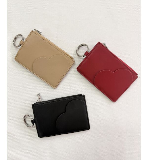  「ハートモチーフチャームカードケース」|名刺入れ・カードケース|