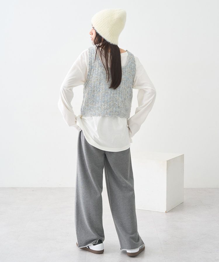 earth music&ecology「MIXカラーブークレニットビスチェ」|ベスト・ジレ|