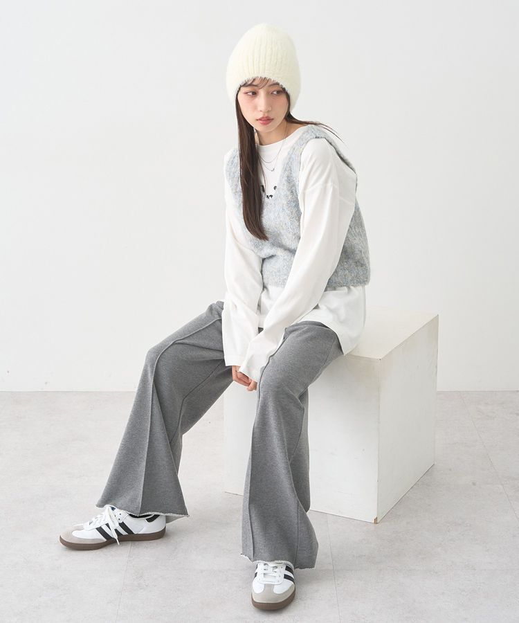 earth music&ecology「MIXカラーブークレニットビスチェ」|ベスト・ジレ|