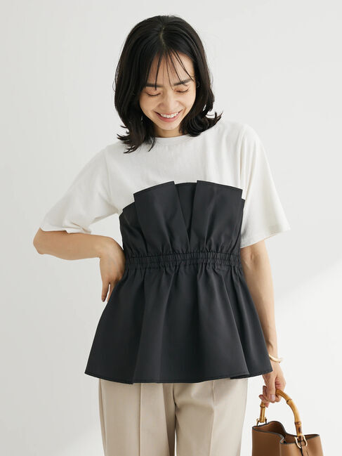 armonia「ビスチェドッキングプルオーバー」|Tシャツ・カットソー|Black