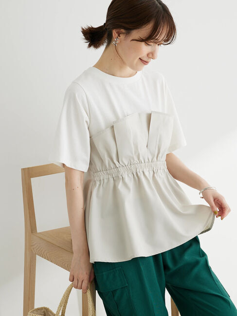 armonia「ビスチェドッキングプルオーバー」|Tシャツ・カットソー|Ecru