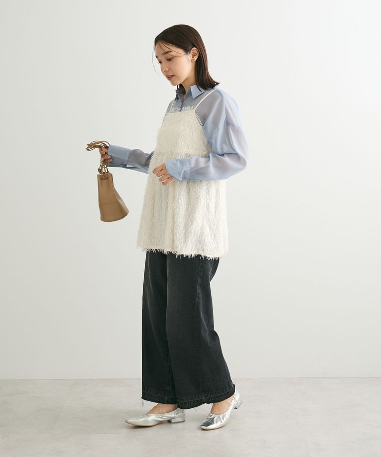 Green Parks「ラメフリンジカットキャミソールビスチェ」|キャミソール|