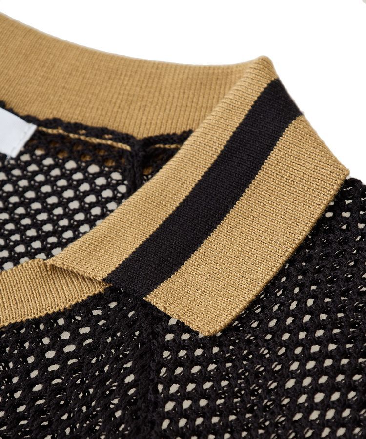 Green Parks「COLDSTONE/襟付きメッシュニットプルオーバー」|ニット・セーター|